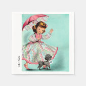 Mah Jong Joker Poodle Napkins Servet (Voorkant)