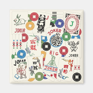 Mah Jong Jokers en munten magneet