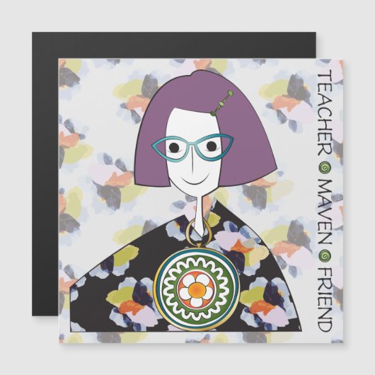 Mah Jong Maven platte magneet Magnetische Uitnodiging (Voorkant / Achterkant)