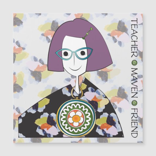 Mah Jong Maven platte magneet Magnetische Uitnodiging (Voorkant)