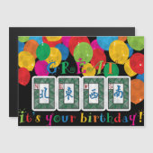 Mah Jong NIEUWS Verjaardag Flat Magnet (Voorkant / Achterkant)