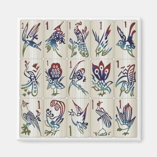 Mah Jong One Bams Magneet (Voorkant)