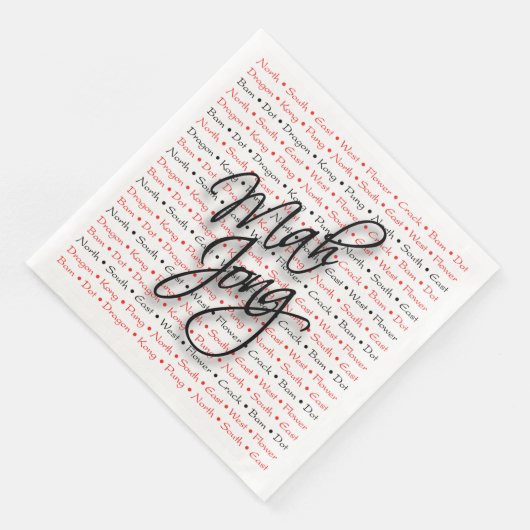 Mah Jong Paper Napkins Servetten (Hoek)