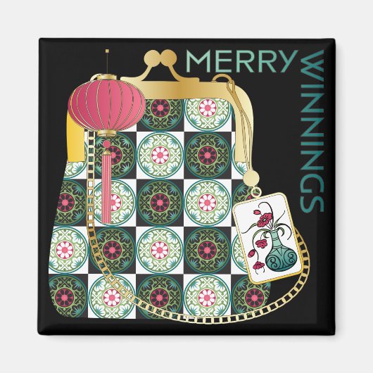 Mah Jong Purse Vakantie Magneet (Voorkant)