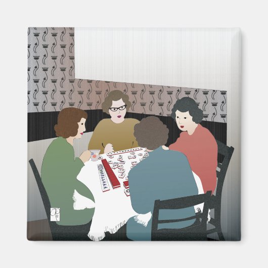 Mah Jong Retro Magnet (Voorkant)