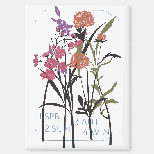 Mah Jong Seasons magneet (Voorkant)