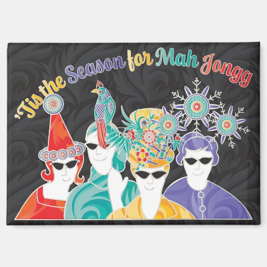 Mah Jong seizoensmagneet Magneet (Voorkant)