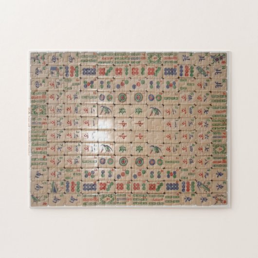 Mah-Jong set 1 - Symbolisch vierkant Legpuzzel (Horizontaal)