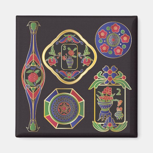 Mah Jong Sieraden Magneet (Voorkant)