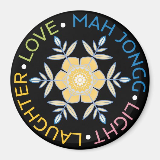 Mah Jong Sneeuwvlokken Magneet (Voorkant)