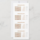 Mah-Jong tally points card - 1 Kaart (Achterkant)