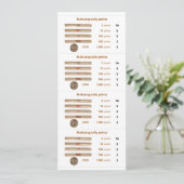 Mah-Jong tally points card - 1 (met munt) Kaart (Staand voorkant)