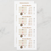 Mah-Jong tally points card - 2 (met munt) Kaart (Voorkant / Achterkant)