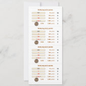 Mah-Jong tally points card - 2 (met munt) Kaart (Voorkant)