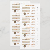 Mah-Jong tally points card - 3 (met munt) Kaart (Voorkant / Achterkant)