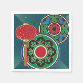 Mah Jong vakantieservetten Servet (Voorkant)