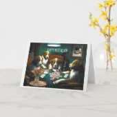 Mah Jong Verjaardagskaarten Honden Kaart (Gele Bloem)