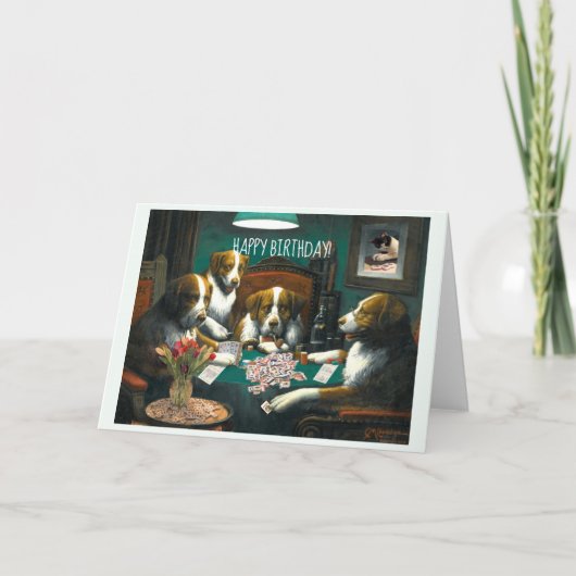 Mah Jong Verjaardagskaarten Honden Kaart (Voorkant)