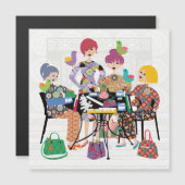 Mah Jong Vogels Platte Magneet (Voorkant / Achterkant)