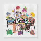 Mah Jong Vogels Platte Magneet (Voorkant)