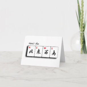 Mah Jong Winds-briefkaarten Kaart
