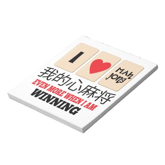 Mah Jong & WInning Notitieblok (Linkerzijde)