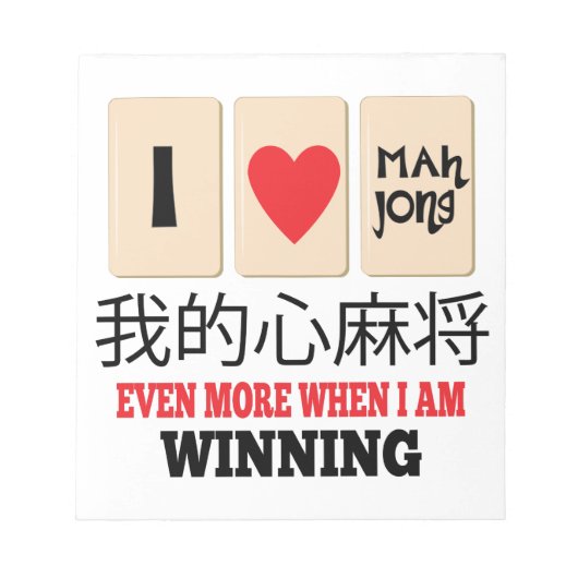 Mah Jong & WInning Notitieblok (Voorkant)