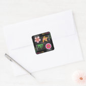 Mah Jongg 4 Bloemen Stickers (Envelop)