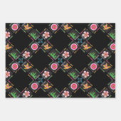 Mah Jongg 4 bloemen wikkelpapier Inpakpapier Vel (Voorkant)