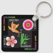 Mah Jongg 4 Flowers Sleutelhanger (Achterkant)