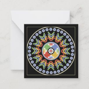 Mah Jongg acht-balken, kleine kaart Notitiekaartje