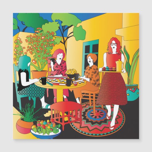 Mah Jongg Adobe-flatmagneet (Voorkant)