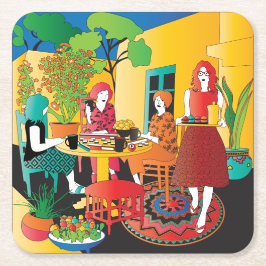 Mah Jongg Adobe Onderzetters (Voorkant)