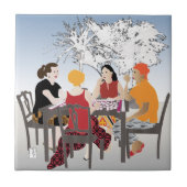 Mah Jongg Alfresco Tile Tegeltje (Voorkant)