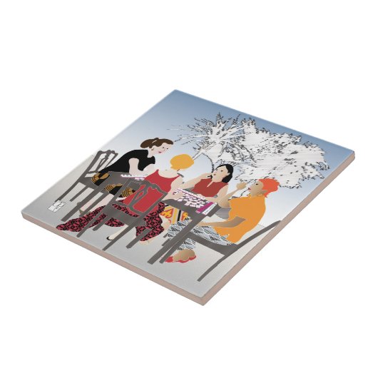 Mah Jongg Alfresco Tile Tegeltje (Zijkant)