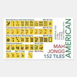 Mah Jongg American Tegel Stickers