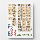 Mah Jongg American Tiles Fotoplaat (voorkant)