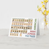 Mah Jongg American Tiles Kaart (Gele Bloem)