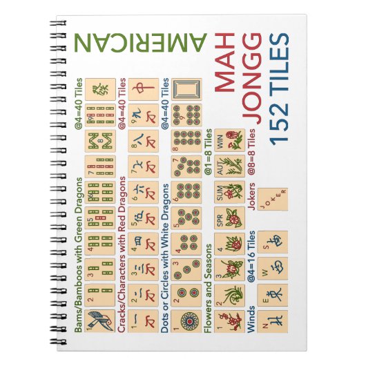 Mah Jongg American Tiles Notitieboek (Voorkant)
