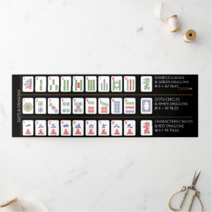 Mah Jongg Amerikaanse Tegels Drievoudige Kaart