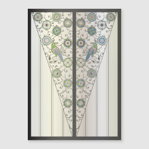 Mah Jongg Art Deco Magnet Kaart Magnetische Uitnodiging