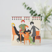 Mah Jongg Banner nieuwjaar Feestdagenkaart (Staand voorkant)