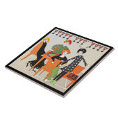 Mah Jongg Banner nieuwjaar Tegeltje (Zijkant)