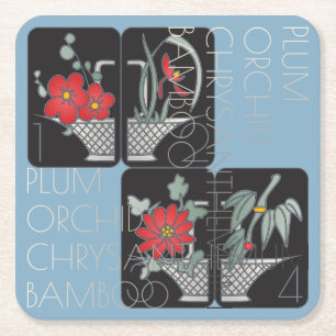 Mah Jongg Basket Onderzetters