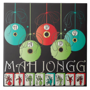 Mah Jongg Bettors Verjaardag Tegel Tegeltje