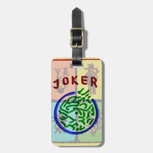 Mah Jongg Big Joker Bagagelabel (Voorkant verticaal)