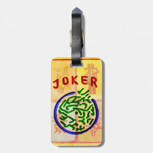 Mah Jongg Big Joker Bagagelabel (Achterkant verticaal)