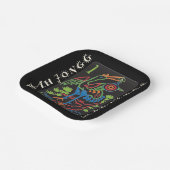 Mah Jongg Bird Groeten Papieren Borden Papieren Bordje (Gebogen)