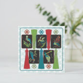 Mah Jongg Bird Tassels Flat Kaart (Staand voorkant)