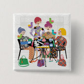 Mah Jongg Birds Button (Voorkant)